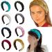 amangul Headbands for Women Braided Headband Fashion Hairband Slip Hair Accessories Stretchy Headpiece Headwear(Navy Blue) - Buy Online on GoSupps.com