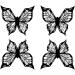 Butterfly Line Eyeliners Stencils Eye Makeup Tool Eye Templates Shaper Model Eyebrow Eyelashes Quick Stamping Tool Pack of Four - Buy Online on GoSupps.com