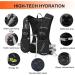 INOXTO Hydration Vest Backpack with 1.5L Water Bladder Bag - Lightweight Water Pack for Running, Hiking, Cycling - Black/White - Buy Online on GoSupps.com