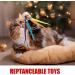 Cobee 12pcs Cat Worm Toy Refills Cat Wand Toy Replacement Refills Furry Tail Worm with Bells Assorted Teaser Refills with Bell for Cat Kitten Worm Refills Attachment for Cat Wand - Buy Online on GoSupps.com