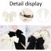 Hair Bow 3 PCS Big Bow Hair Clips Black Bow Hair Clip Hair Clips with Long Silky Satin Ribbon Solid Color Hair Barrettes for Women's trendy accessories (Pink Black White) - Buy Online on GoSupps.com