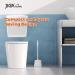 JIGA 3 Pack Toilet Brush Set with Holder - Bathroom Stiff Bristles Scrub Brush White - Buy Online on GoSupps.com