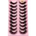 HBZGTLAD 10 Pairs Natural Thick 3D Mink False Eyelashes - Long Makeup Lashes for Beauty & Extension (W024) - International Shipping Available - Buy Online on GoSupps.com