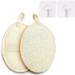GEOOT Exfoliating Loofah Natural Loofah Sponge Pads Made with Natural Egyptian Shower loofa Sponge(2 Pack)