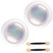 2pcs Sir ne chrom poudre d'ongle 0 3 g de poudre chrom e kit de poudre ongles chrom avec b ton d' ponge poudre d'ongle de perle de bricolage pour d coration en gel en ongles polonais.