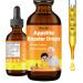 Kaelis Appetite Booster Liquid Drops: Digestive Bromelain Blend Supplememnt with Zinc Vitamins for Adults & Kids Picky Eaters to Stimulate Hunger Support Gut Health Encourage Eating Growth