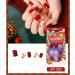 Winter Holiday Press on False Nails Short Square Fake Nail Festival Artificial Fingernails Acrylic Nail Tip French Tips - Buy Online on GoSupps.com