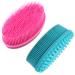 Silicone Body Scrubber 2 Pack ABOLINE Exfoliating Silicone Shower Loofah Body Bath Brush Easy to Clean Long Lasting Face and Body Clean Massage Skin Exfoliation(Green&Pink) Green pink