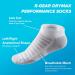 R-Gear Drymax Low Cut Running Socks 3 Pack - Men and Women | Breathable Moisture Control, Anti-Blister | White, Medium Cushion Large - Buy Online on GoSupps.com