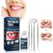 Ganbaro Temporary Teeth Repair Kit,Moldable False Teeth, Tooth Repair Kit for Snap On Instant and Confident Smile,with Mouth Mirror, 3 Pcs Differernt Dental Probe