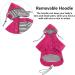 Buy Minezi Hundred Coat for Dogs - Waterproof Adjustable Reflective Buttons Removable Hood - Pink Rosa-L (60-69cm) - Buy Online on GoSupps.com
