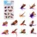 OriGlam 12pcs Handmade Fly Fishing Lures | Butterfly Fly Baits for Bass Panfish Trout & Salmon - International Shipping - Buy Online on GoSupps.com