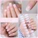 DMQ Semi Cured Gel Nails Strips 20 Stickers Nail Wraps Soft Self-Adhesive Gel Nail Stickers Pink White Gel Nail Strips for French Nails Manicure Nail Wraps - UV/LED Lamp Required Pink White Diamond - Buy Online on GoSupps.com