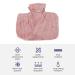 1500ml Hot Water Bottle with Gift Ribbon - Large Capacity Removable Injection Ideal for Cramps Neck & Shoulders Relief - Pink - Buy Online on GoSupps.com