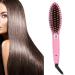 Hair Straightener Brush Negative Ion Hair Styling Brush Wet Dry Dual Purpose Prevent Static Electricity Hair Salon Comb(US)