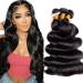 Human Hair Bundles 18 18 18 Inch Body Wave Bundles Human Hair 100% Unprocessed Brazilian Weave Bundles Human Hair Extensions For Black Women 9A 3 Bundles Human Hair Natural Color 18 18 18 Body Wave Human Hair Bundles