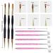 8 Part Nail Brush Set for Nail Art - 5 PCs Rosa & 3 PCs Black Detail Brushes for UV Gel & Acrylic Designs - Buy Online on GoSupps.com