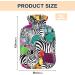 Hot Water Bottle with Zebra Grassland Cover | 2L Pain Relief & Period Cramps Ideal for Comfort & Warmth - Buy Online on GoSupps.com