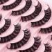 10 Pairs False Eyelashes - Russian Strip Lashes Thick DD Curl Fluffy Wispy Faux Mink Lashes Reusable Natural Soft Eye Lashes (D-001) - Buy Online on GoSupps.com