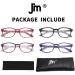JM Reading Glasses Set of 4 Spring Hinge Readers for Men Women - Blue Light Blocking - 2.75x - 4 Pack Mixed Color - Buy Online on GoSupps.com