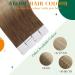 Easyouth Ombre Tape in Hair Extensions - Golden Brown to Golden Blonde - Remy Human Hair - 16 Inch 40g 20Pcs - Buy Online on GoSupps.com