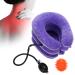 Cervical Neck Traction Device inflatable adjustable neck support offer neck support neck traction and neck pain & voltage relief neck traction device (purple)