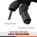 Valuemax Bicycle Lock - 100cm Chain Lock with 5-Digit Resettable Number Code | 8mm Thick Hardened Steel | Secure for Bicycles E-Bikes Motorcycles & Glass Doors - Black - Buy Online on GoSupps.com