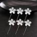 White Bridal Hairdressing Set 4 Pieces with 6 White Hair Pins Wedding Accessories Bridal Hair Pin Combs Floral Hair Pins Jewelry - Buy Online on GoSupps.com
