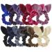SUSULU Hair Scrunchies Velvet Scrunchy Bobbles Elastic Hair Ties Rabbit Ear Hair Bands Women Ponytail Accessories Pack of 12pcs (Mixed Bunny Velvet Scrunchie)