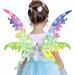 Light Up Fairy Wings | Little Girls Butterfly Wings for Halloween - Theme Eye-Catching Dressing for Parade Theatrical Performance Dress Up Masquerade Pochy English Color Box Rechargeable Version  - Buy Online on GoSupps.com