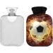 Naanle Flamy Soccer Football Hot Water Bottle - 1L Transparent Heat Bottle for Bed Hand & Feet Warmer | Pain Relief & Heat Therapy - Buy Online on GoSupps.com