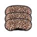 3 Pack Sleep Mask Leopard Eye Masks Shade Cover for Sleeping Shift Work Naps Travel Pouch Night Blindfold Airplane Relaxing Eyeshade Cover with Nose Pad for Men Women Kids