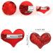 Valentine's Day Heart Hair Clips - Glitter Sequin Barrettes for Girls - 9 Pieces (Three Colors) - Buy Online on GoSupps.com