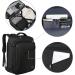 Matein Extra Large Carry on Backpack 40L - Water Resistant Weekender Bag for Men and Women - Lightweight Airplane Approved Travel Backpack in Black - Buy Online on GoSupps.com