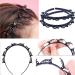 Double Bangs Hairstyle Hairpin 2pcs Hairpin Headbands Twist and Clip Headband/Korean Braided Headband/Hairpin Hair Band/DIY Hairband Non-slip/Double Layer Twist Plait Headband for Women Girls Black Brown - Buy Online on GoSupps.com