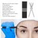 Adjustable Stainless Steel Compass Eyebrow Ruler for Precise Makeup Measurement (Silver) - Buy Online on GoSupps.com