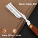 Stainless Steel Cut Throat Razor Kit with Leather Sharpener - Straight Razor for Barber & Home Shaving - Single Edge Blades - Ideal Men's Gift - Buy Online on GoSupps.com