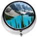Rocky Mountains Printed Mini Round Pill Box | 3 Compartment Travel Organizer | Portable Medicine Case for Home & Office Use - Buy Online on GoSupps.com