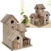 Esenlong Wooden Bird House - Garden Novelty Nesting Box for Birds - Eco-Friendly Sustainable Forests - Ideal for Outdoors, Trees, or Balconies - Buy Online on GoSupps.com