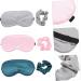 NOLITOY Travel Eye Mask & Hair Ring Kit - Silk Eyemasks Blackout Eyepatch & Hair Ties for Adults - Ultimate Comfort for Airplane & Sleep - Buy Online on GoSupps.com
