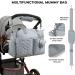 SONARIN Stylish Large Capacity Baby Changing Tote Bag - Waterproof Satchel Messenger Diaper Bag in Light Blue - Buy Online on GoSupps.com