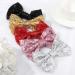 Evild Sequins Large Hair Bow with Alligator Clip - Sparkly Glitter Hair Barrette for Women and Girls (Silver) - Buy Online on GoSupps.com