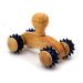 Wooden hand massager / 4 hedgehog knobs / facial muscle stimulation
