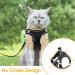 Frevoitna Adjustable Cat Dishes & Leash Set - Outbreak-Proof Harness Breathable Design Perfect for Walks (Black Small) - Buy Online on GoSupps.com
