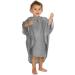 Normani Children's Bath Poncho - Cotton Hooded Toddler Bath Towel & Bathrobe - Grey 55cm x 70cm - Buy Online on GoSupps.com