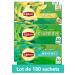 Lipton Pack Th Vert classique Origine Asie Th vert menthe citron Infusion Froid ou Chaud - 180 sachets