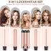 Bestope 5-in-1 Wave Iron Set - Ceramic Curling Rods with Adjustable Temperature Fast Warming Gloves & Clips - Perfect for Large Curls - Elegant Rose Gold - Buy Online on GoSupps.com