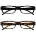 The reading glasses take black brown tortoisons light 2-pack designer style men women UVR2PK032_032BR +3.00 +3.00 Dioptries