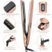 Lure & Smooth 2-in-1 Hair Smoothing & Curling Iron - Ceramic Waves for All Hair Types - LCD Display - Perfect Halloween Gift (Pink) - Buy Online on GoSupps.com
