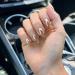 Light Gold Chrome Press on Nails - 24PCS Medium Almond Shape | SXVME Metallic Fake Nails for Glamorous Looks - Buy Online on GoSupps.com